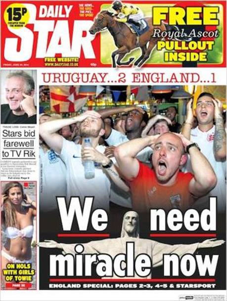 “Ora ci serve un miracolo” scrive il Daily Star